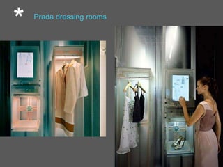 * Prada dressing rooms
 