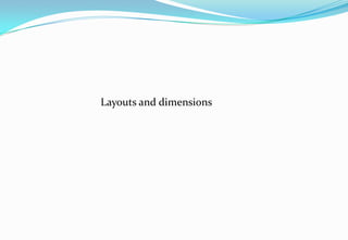 Layouts and dimensions
 