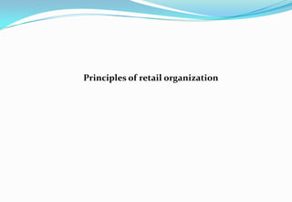 Principles of retail organization
 