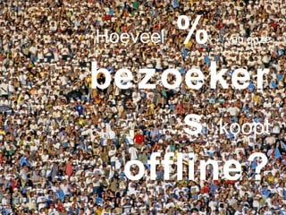 Hoeveel   %  van onze  bezoekers  koopt  offline? 