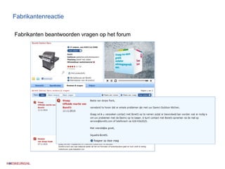 Fabrikantenreactie Fabrikanten beantwoorden vragen op het forum 