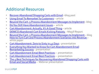 4. Recommendation Emails
 