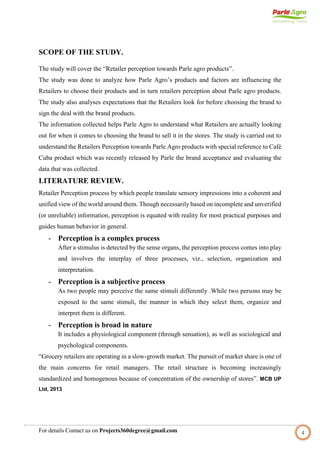 Satisfactory Report.pdf Retailer satisfaction project report | PDF