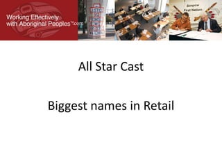 All Star Cast
Biggest names in Retail
.com
 