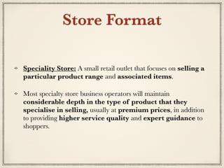 Retail Outlet Format Retail final pdf | PDF