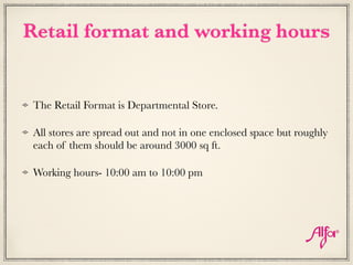 Retail Outlet Format Retail final pdf | PDF