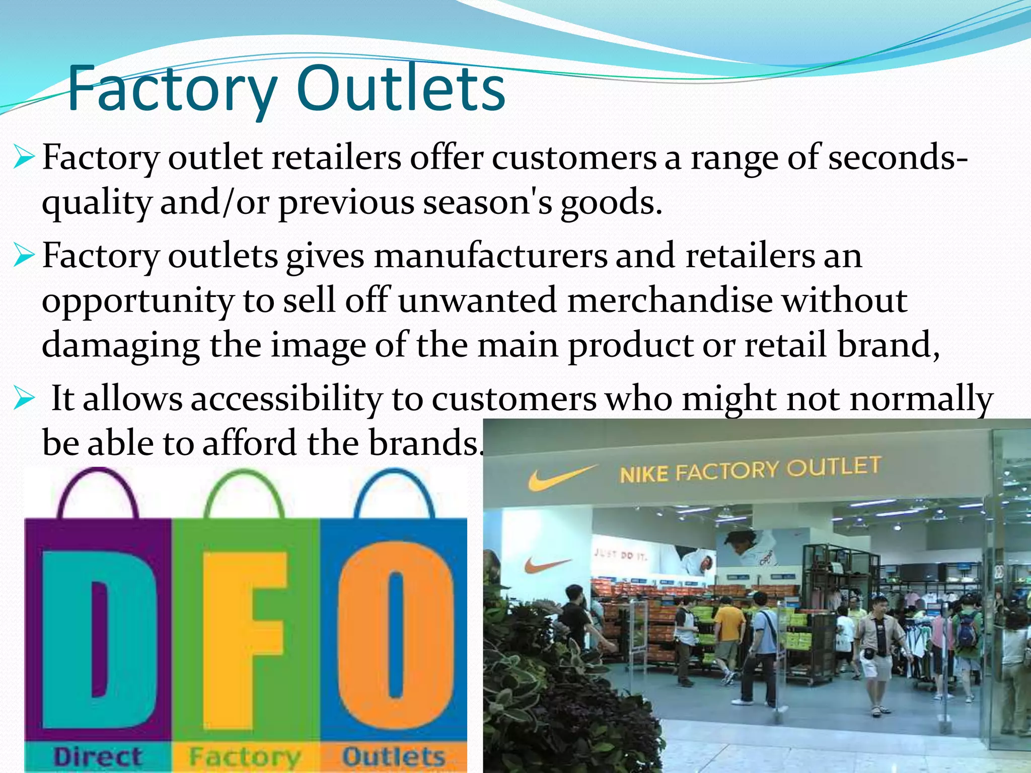 Retail Outlet Format Retail format | PPTX