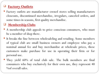 Retail Outlet Format Retail formats | PPT