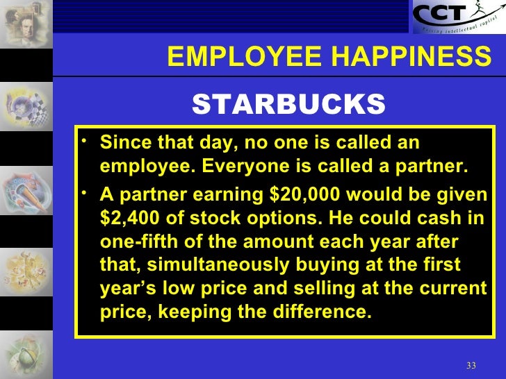 Starbucks stock options employees