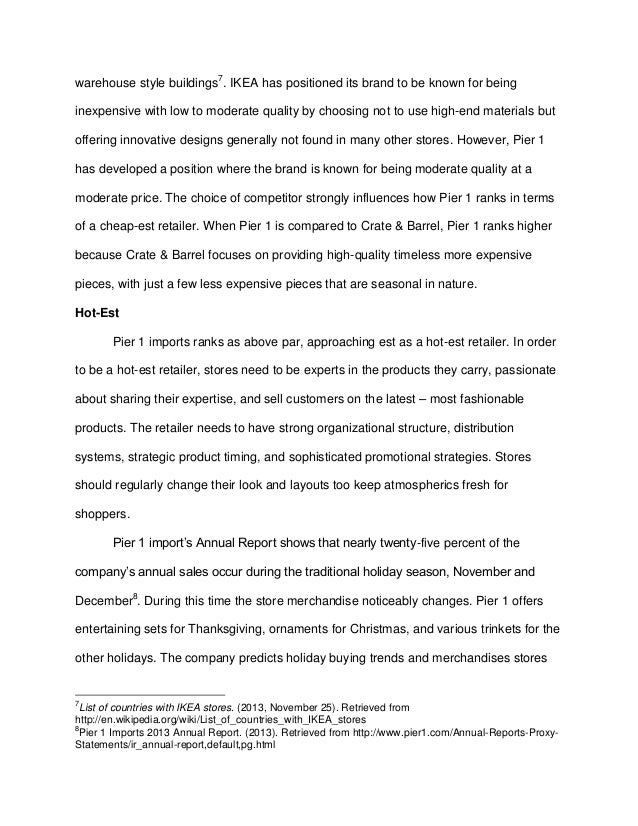 Retailing Strategy Pier 1 Imports