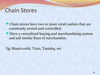 Retail Institutions Examples Retail Institutions | PPT