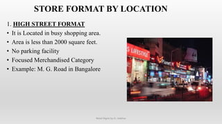 Retail Outlet Format Introduction to Retail Management | PDF