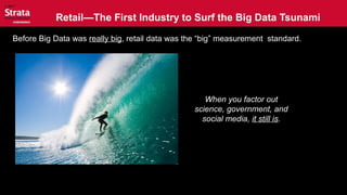 Retail—The First Industry to Surf the Big Data Tsunami
Before Big Data was really big, retail data was the “big” measurement standard.
When you factor out
science, government, and
social media, it still is.
t
 
