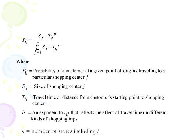 Index Of Retail Saturation Formula