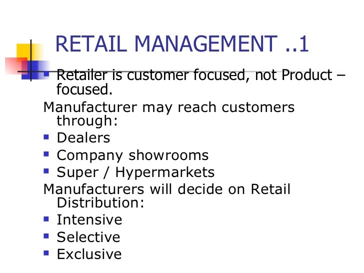 thesis retail management