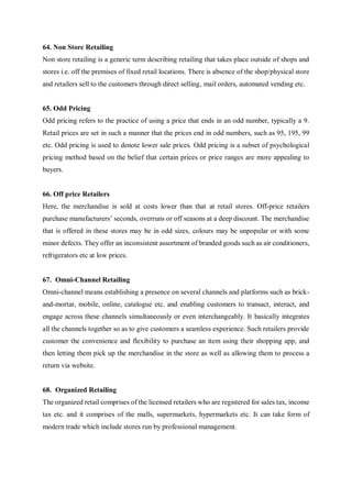 Retail Practical Topic Retail Management Glossary | PDF