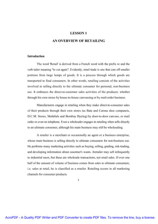 Retail marketing | PDF