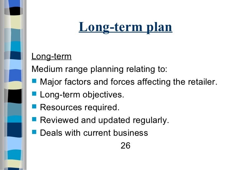 Long term objective business plan