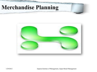 Merchandise Planning




 1/29/2012   Jaipuria Institute of Management, Jaipur-Retail Management
 