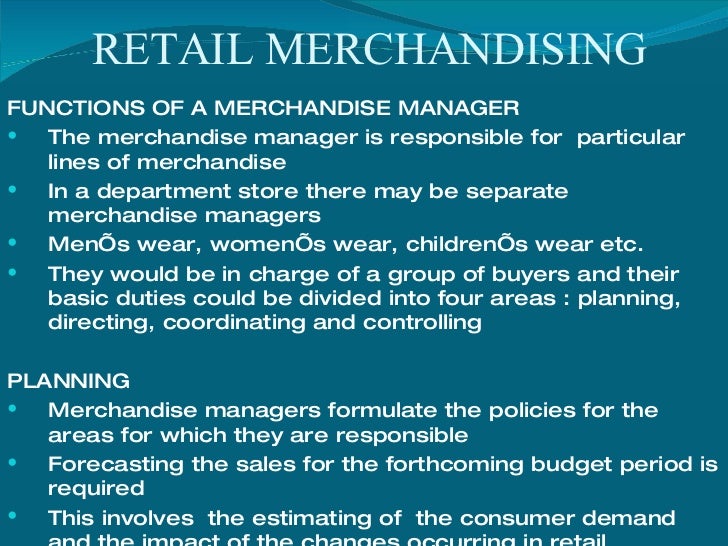 Retail Merchandising