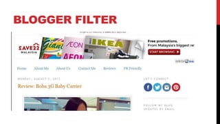 BLOGGER FILTER
 