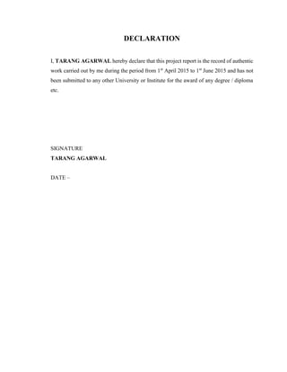 Summer Internship Project on Haldiram's milk (Nagpur) | PDF
