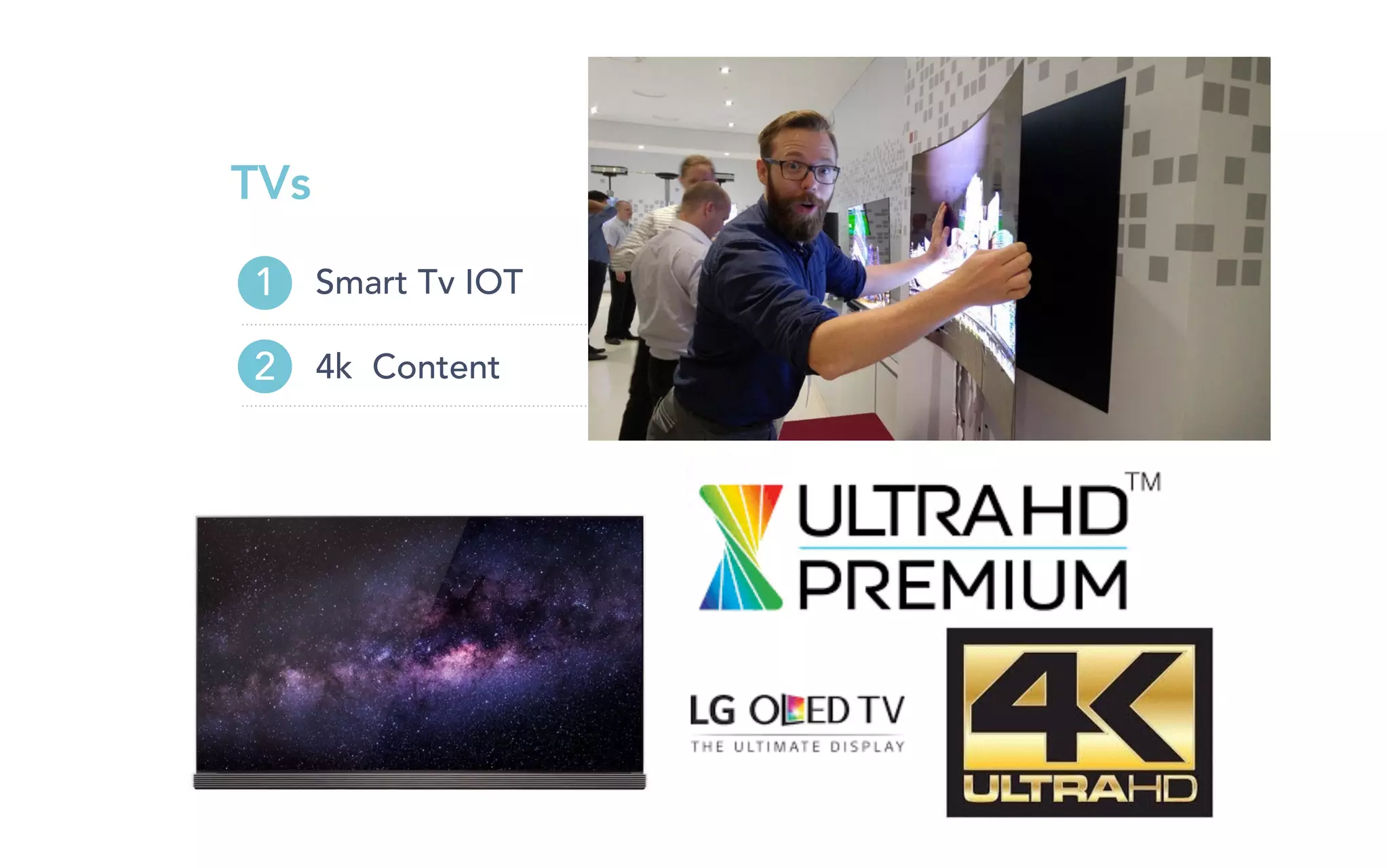 4k Content
Smart Tv IOT1
2
TVs