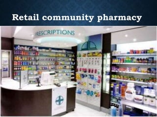 Retail community pharmacy
 