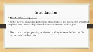 Retail Merchandising Planning | PPTX