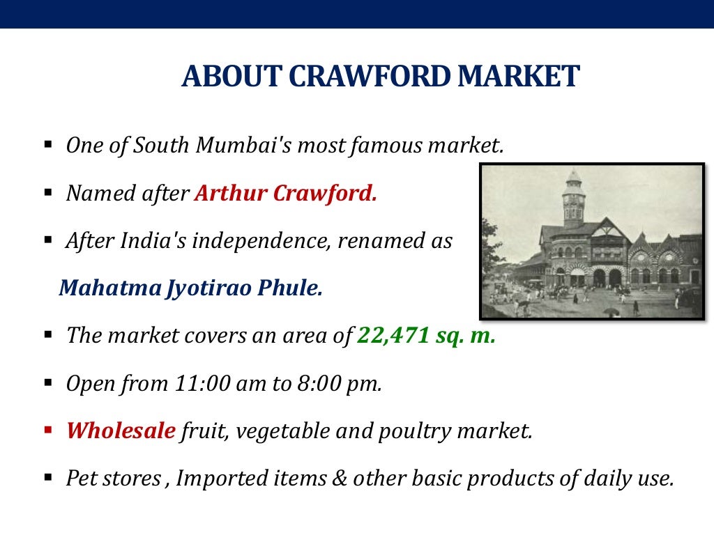 Retail ppt on crawford market