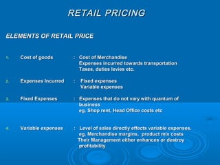 Retail Pricing Ppt