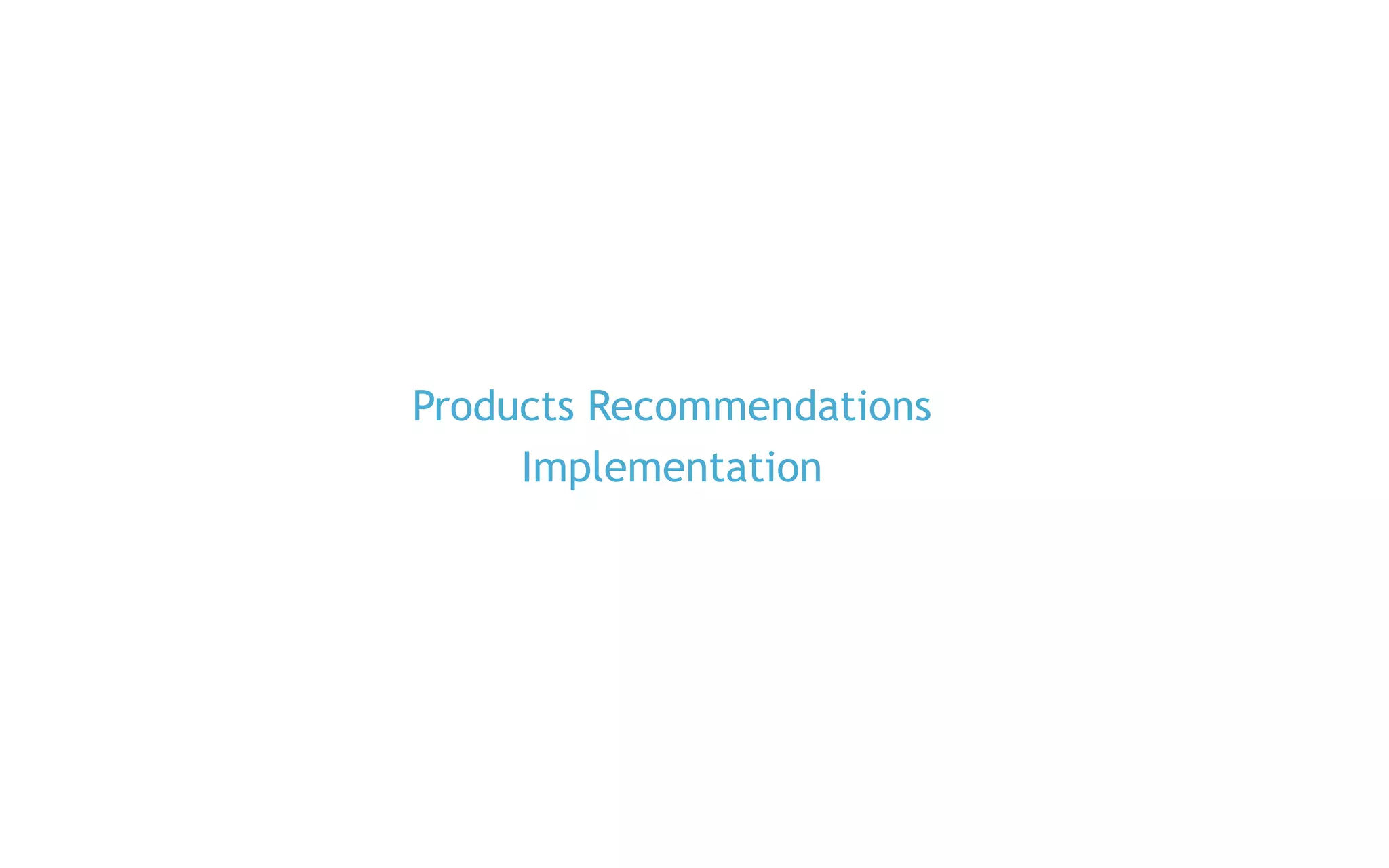 P. 13
Products Recommendations
Implementation
 