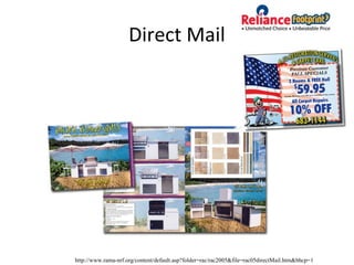 Direct Mail
http://www.rama-nrf.org/content/default.asp?folder=rac/rac2005&file=rac05directMail.htm&bhcp=1
 
