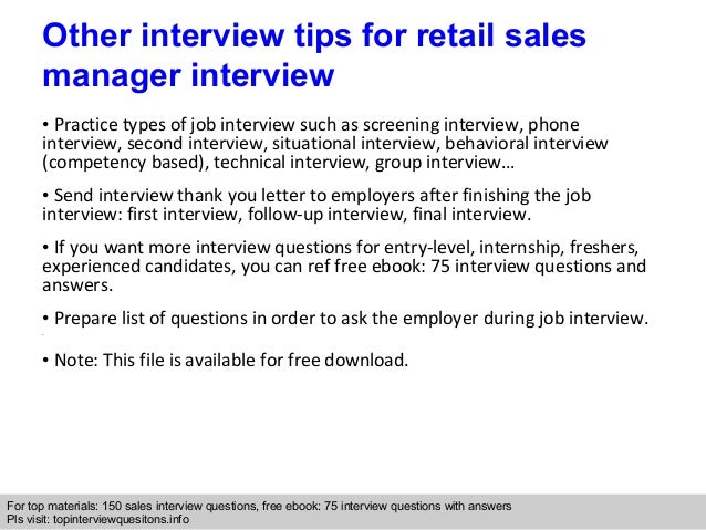 interview questions for retail