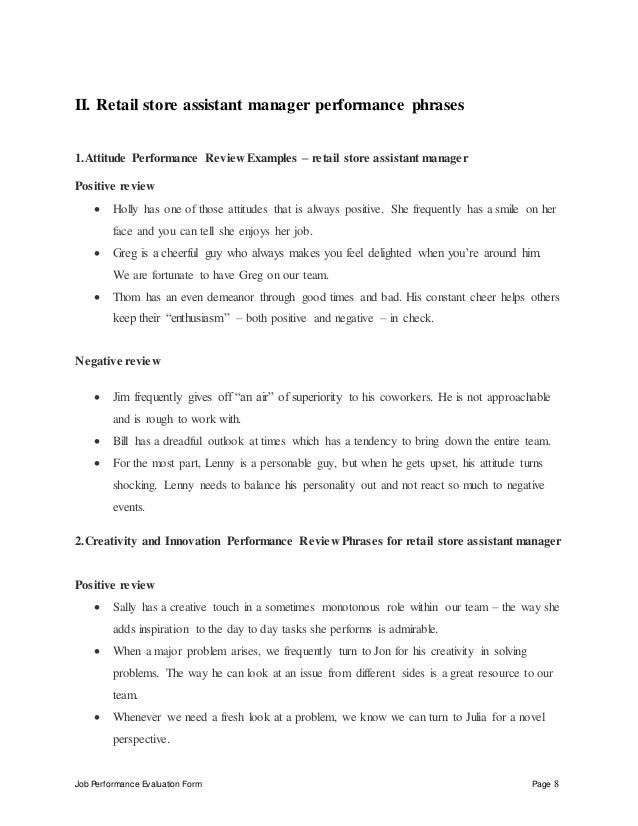store assistant job description