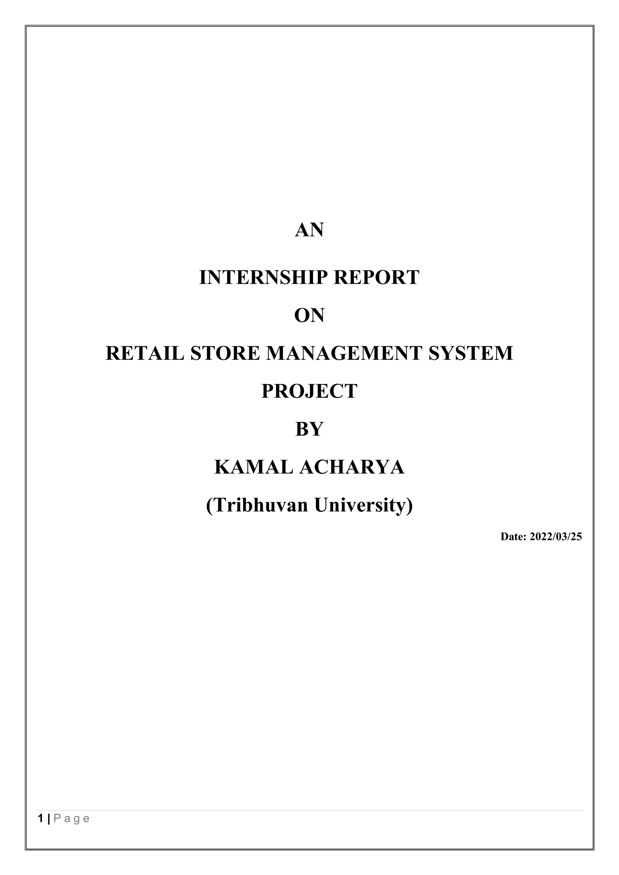 Retail store management system project report.pdf
