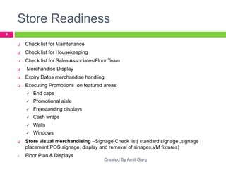 Store Manager Routine Checklist Retail Store Operations | PPTX