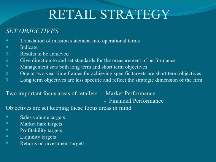 Retail Strategy