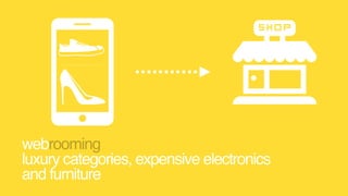 webrooming  
luxury categories, expensive electronics  
and furniture
 