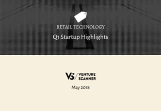 Q1 Startup Highlights
RETAIL TECHNOLOGY
May 2018
 