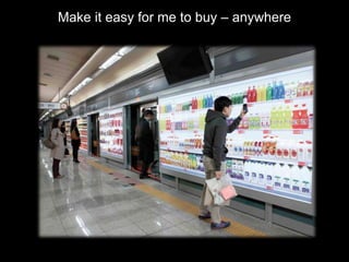 Make it easy for me to buy – anywhere
 