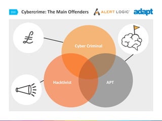 010 Cybercrime: The Main Offenders
Cyber Criminal
Hacktivist APT
 