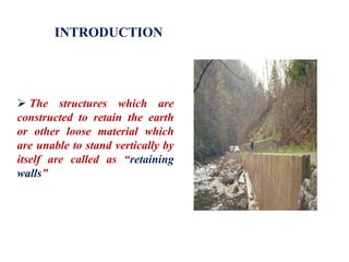 retaining-wall along with soil stability measures | PDF