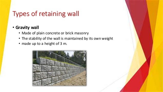 retaining wall design of reinforced concrete structure