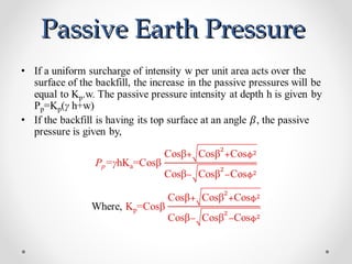 Passive Earth PressurePassive Earth Pressure
 
