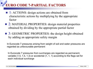 Material Factor Eurocode RetainWallsENGr_domostatikoi_2023.ppt.pdf tuong chan dat | PDF
