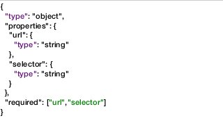 {
"type": "object",
"properties": {
"url": {
"type": "string"
},
"selector": {
"type": "string"
}
},
"required": ["url","selector"]
}
 