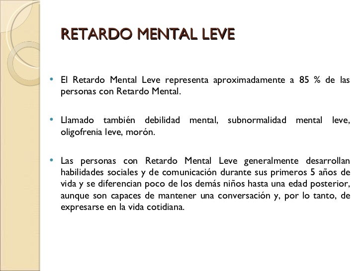 C mo se clasifica el retraso mental