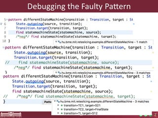 Debugging	the	Faulty	Pattern
20
 