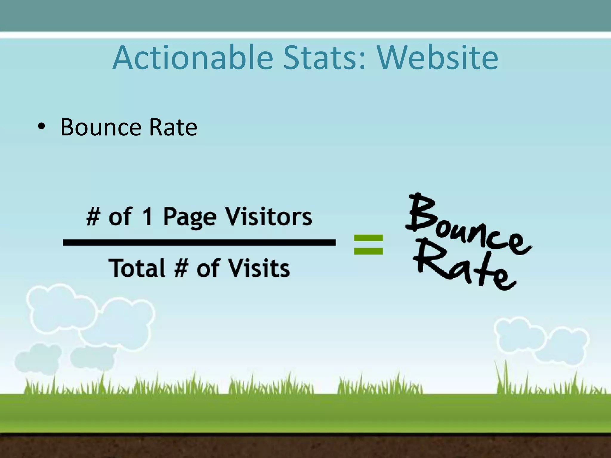 Bounce RateActionable Stats: Website